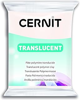 Cernit Transparant Clay 56g, Translucent White, 7 x 5.5 x 1.5 cm - Image 1