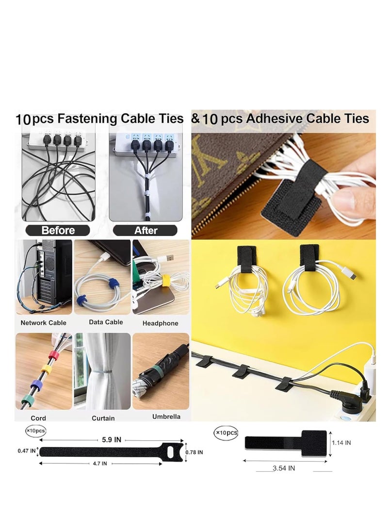 316pcs Cable Management Kit, 9 Wire Organizer Holders, 65 Wire Holders, 35pcs + 7 Twist-Up Wire Organizers, 200pcs Cable Ties for TV, Office, Home Electronics, Cable Management, Wire Organizers - pzsku/ZC8D4D190AEA18B34E29BZ/45/_/1720175523/8053e3c9-1ea1-4532-9767-ffeb7fe05a4e