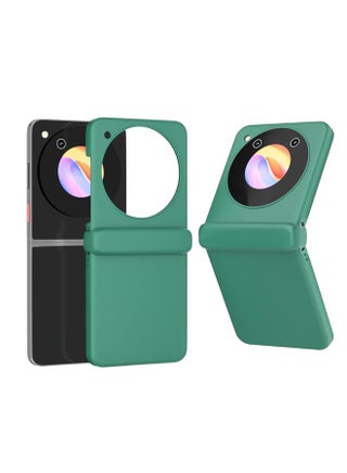 For ZTE Libero Flip/nubia Flip 3 in 1 PC Frosted Full Coverage Phone Case with Hinge(Green) - pzsku/ZC8D4DD8A1244A91F0383Z/45/_/1739619546/a5b19fab-3f5b-4b63-b5ee-fff57ef89de5