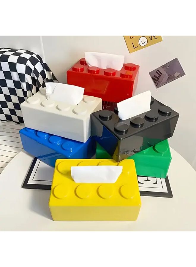 Red Brick Style Tissue Box Multifunctional Plastic Organizer For Kitchen Bathroom Living Room - Image 2