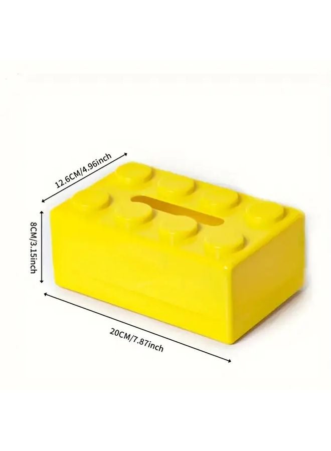 Red Brick Style Tissue Box Multifunctional Plastic Organizer For Kitchen Bathroom Living Room - Image 4