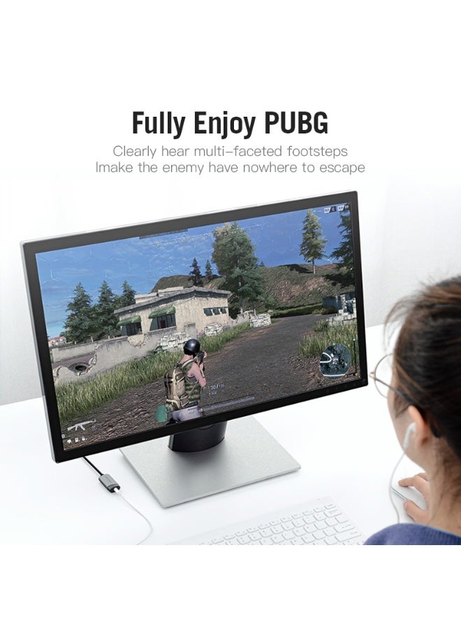 VENTION USB External Sound Card 0.15M Gray Metal Type(OMTP-CTIA) Model # CDJHB - Image 5