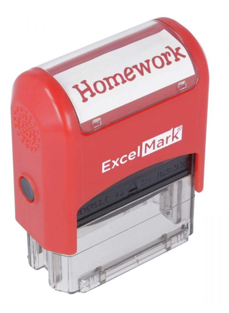 ExcelMark Self-Inking Rubber Teacher Grading Stamp - Homework - Image 2