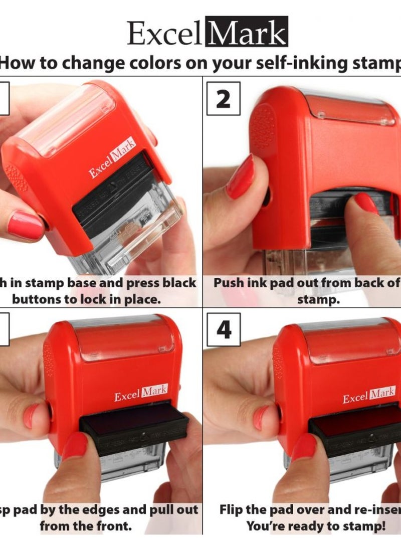 ExcelMark Self-Inking Rubber Teacher Grading Stamp - Homework - Image 3