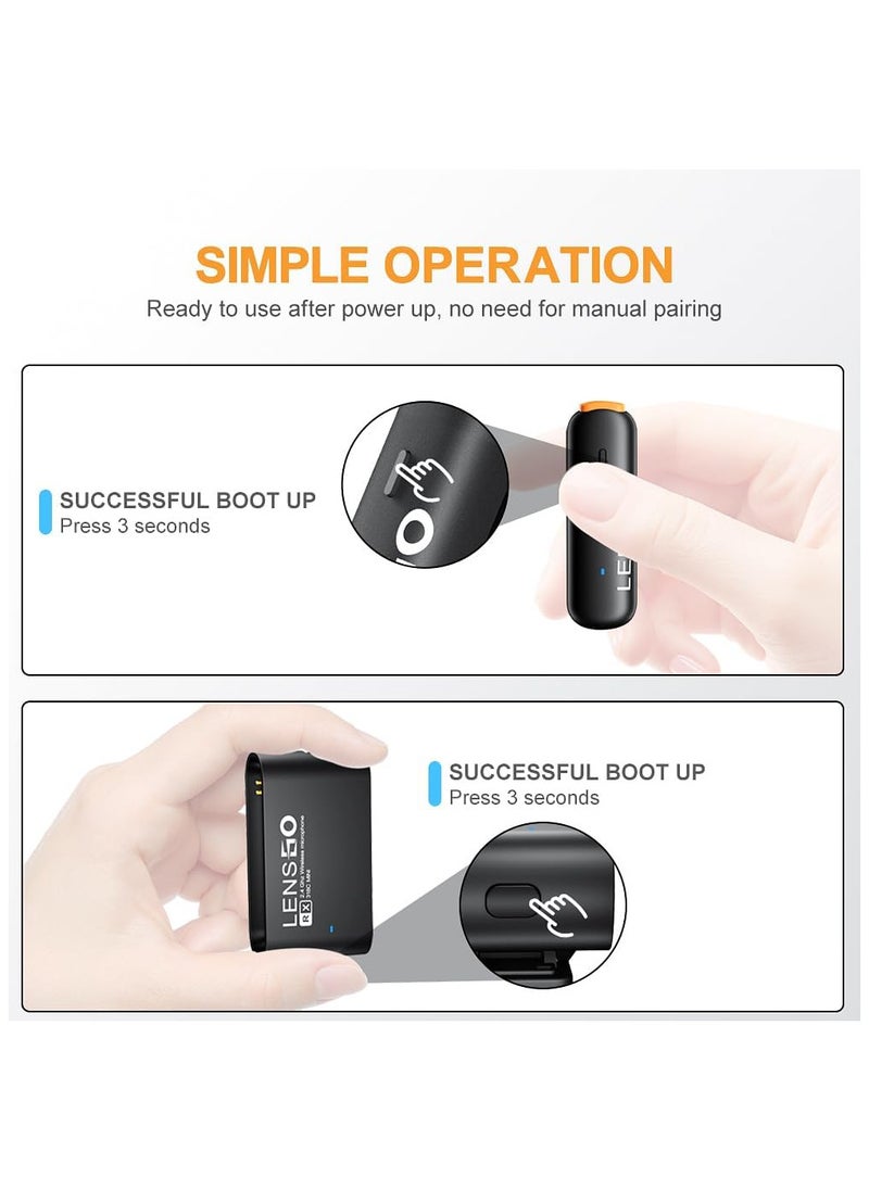 LENSGO 318C Mini Wireless Lavalier Microphone