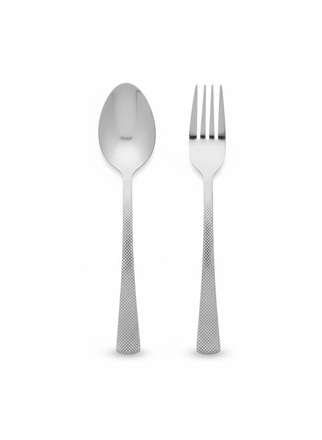 جيهام طقم أدوات مائدة من الفولاذ المقاوم للصدأ المصقول، طقم أدوات مائدة فضية للمنزل والمطاعم والفنادق، أدوات مائدة للعشاء، آمن للغسل في غسالة الأطباق، سلسلة سيرينك باريس