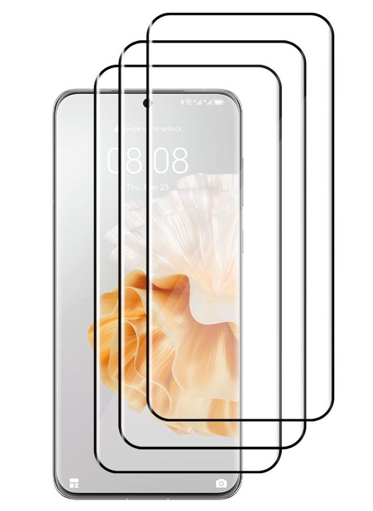 CATANES 3 Pack For Huawei P60 Pro Huawei P60 Screen Protector Tempered Glass Full Glue Back  - Image 2