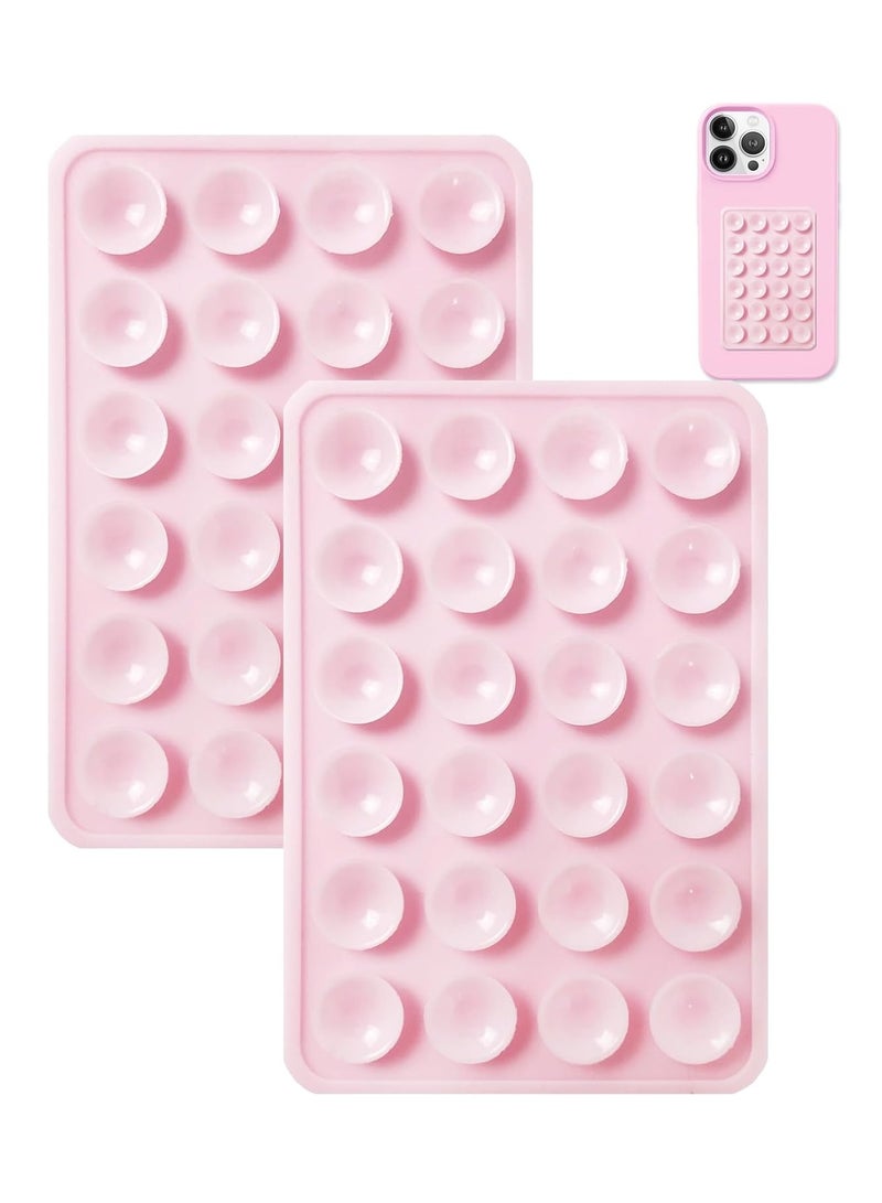 2PCS Silicone Suction Phone Case Mount,Non Slip Suction Cup Phone Mount,Hands-Free Phone Accessories Holder for Selfies and Videos,Silicon Adhesive Phone Stand Sticky for Cell Phone  - Image 1