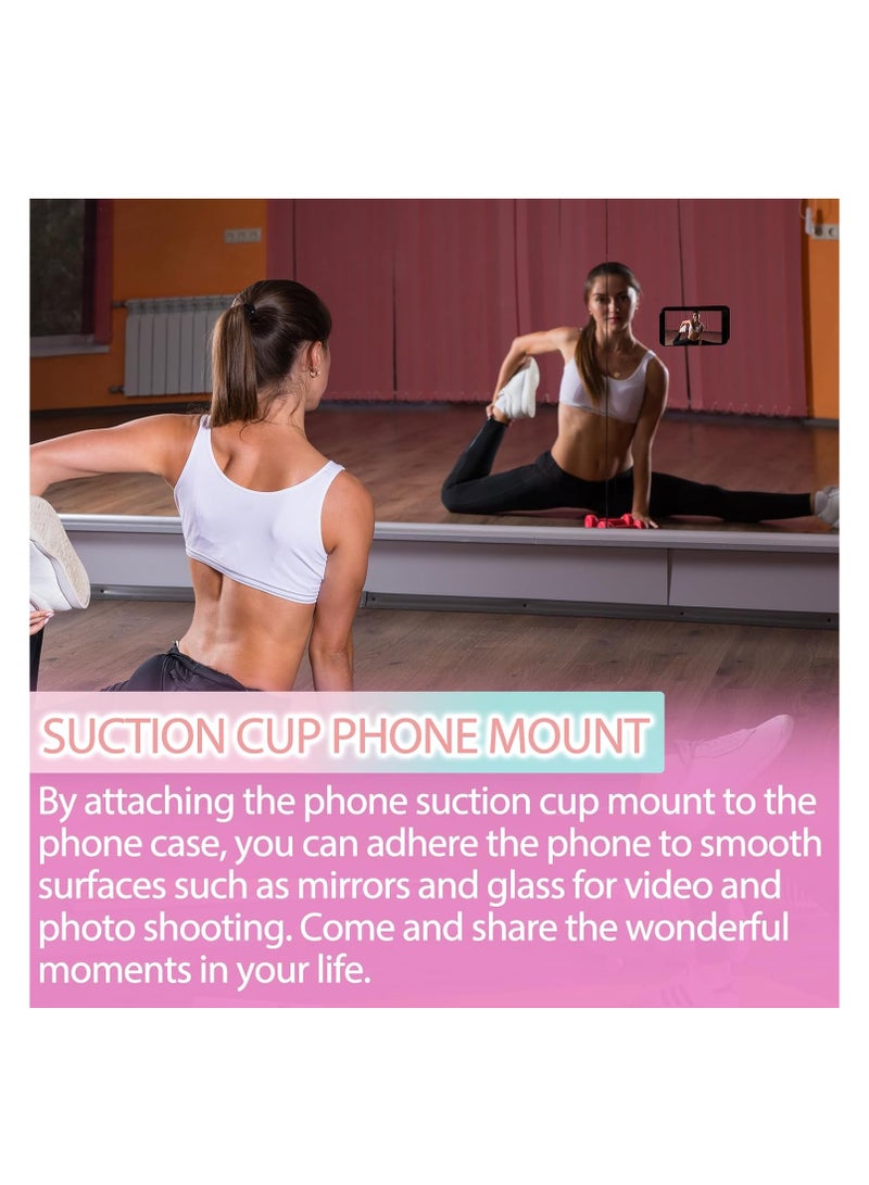 2PCS Silicone Suction Phone Case Mount,Non Slip Suction Cup Phone Mount,Hands-Free Phone Accessories Holder for Selfies and Videos,Silicon Adhesive Phone Stand Sticky for Cell Phone  - Image 3