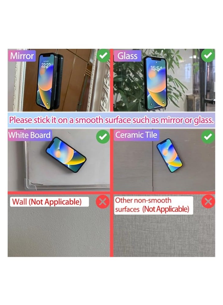 2PCS Silicone Suction Phone Case Mount,Non Slip Suction Cup Phone Mount,Hands-Free Phone Accessories Holder for Selfies and Videos,Silicon Adhesive Phone Stand Sticky for Cell Phone  - Image 5