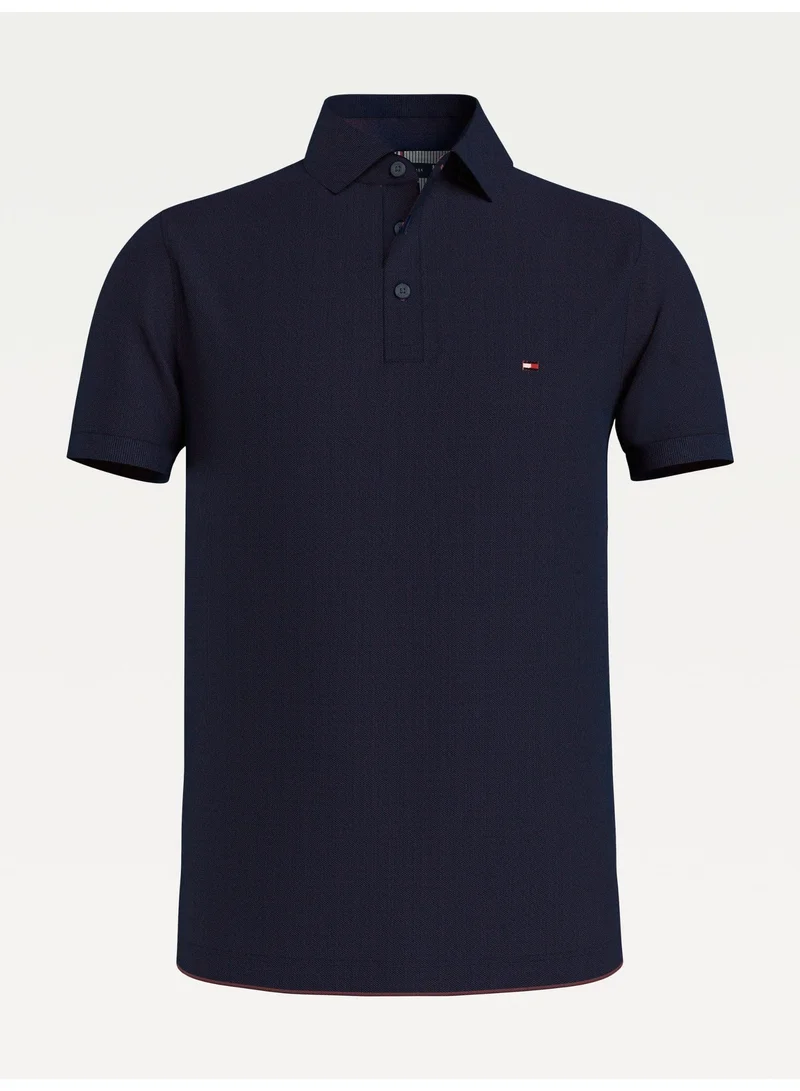 Tommy Hilfiger Desert Sky 1985 Slim Fit Pique Polo Shirt for Men | Best Price UAE