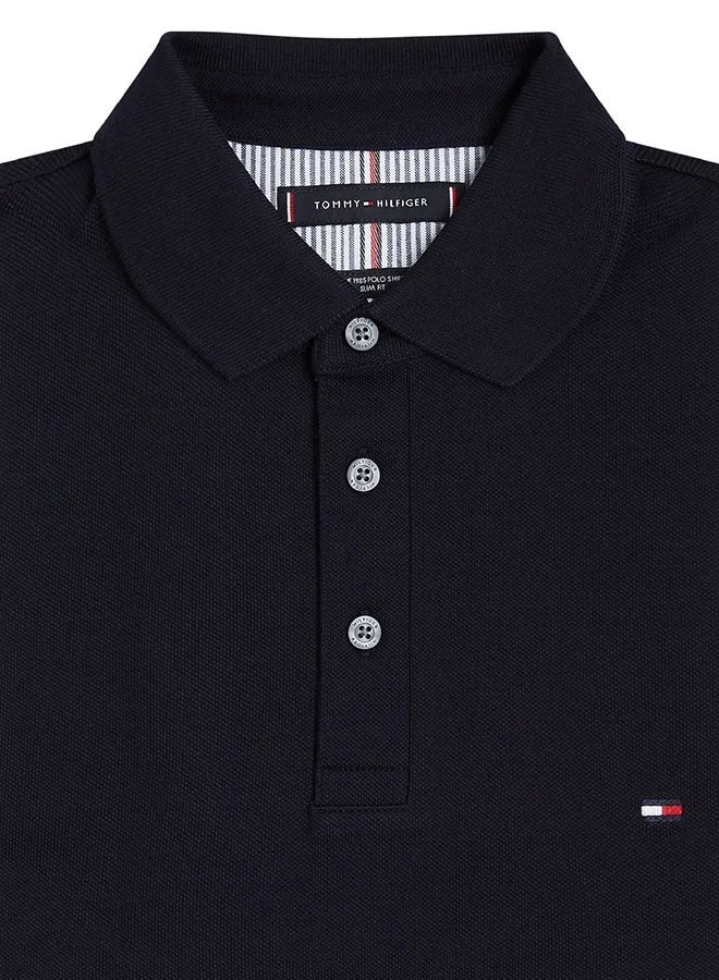 Tommy Hilfiger Desert Sky 1985 Slim Fit Pique Polo Shirt for Men | Best Price UAE