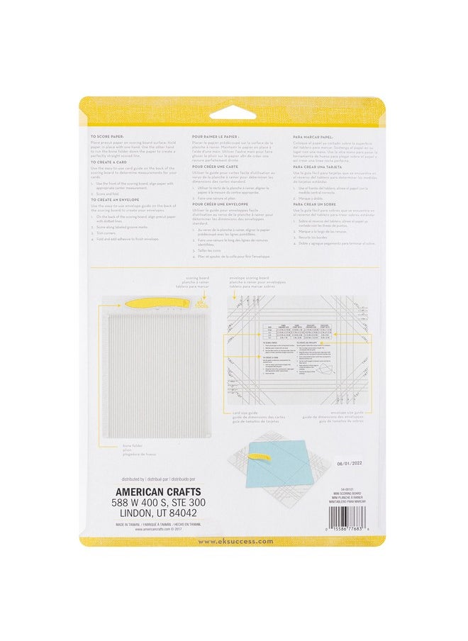 EK Tools Mini Scoring Board 7.5"X9.75" With Bone Folder Scoreboard For Paper Crafting Make Envelopes Cards Precision Photos And More  - Image 3
