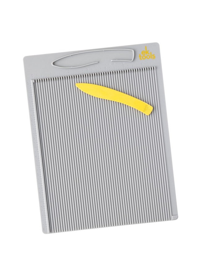 EK Tools Mini Scoring Board 7.5"X9.75" With Bone Folder Scoreboard For Paper Crafting Make Envelopes Cards Precision Photos And More  - Image 1