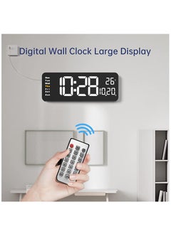 YD LED Digital Wall Clock with Large Display38.7x3.2x13centimeter  - Image 3