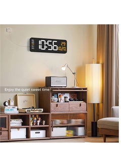 YD LED Digital Wall Clock with Large Display38.7x3.2x13centimeter  - Image 4