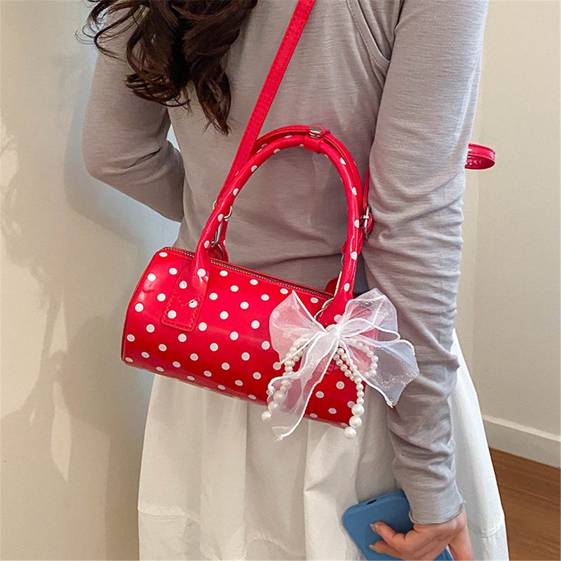 2026 New Korean Summer Handbag Baguette Bag Women High Quality Polka Dot Pillow Bag Shoulder Crossbody Bag - Image 2