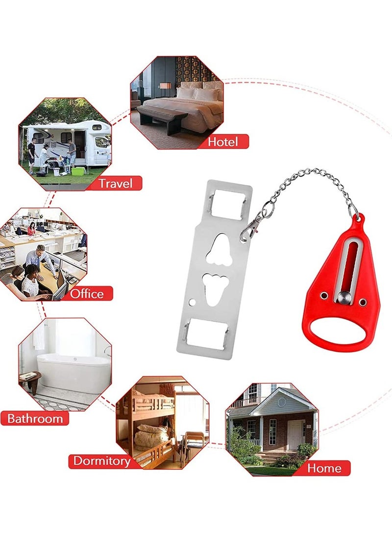 Zikra 2 Pack Portable Door Locks Rugged Door Extra Lock - Image 2