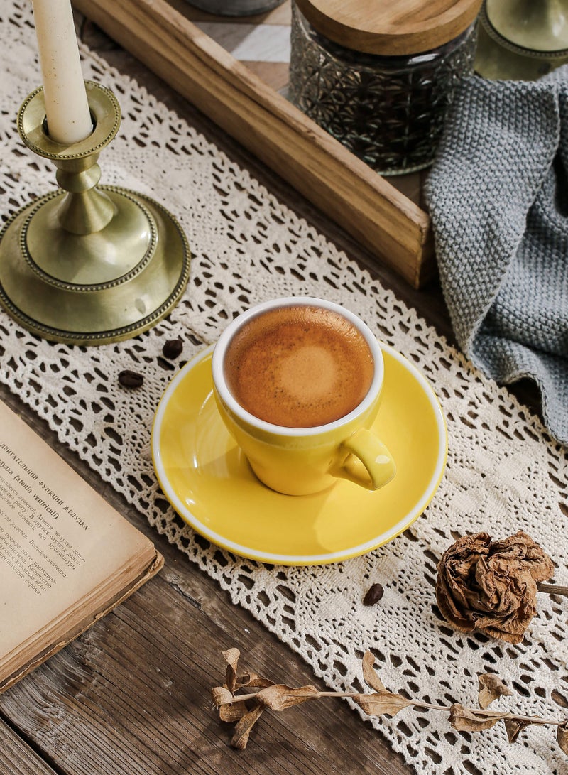 Shuer Ceramic Coffee Cup, Espresso Coffee Cup，Cup and Saucer Set Suitable for Home Office Restaurant Gifts Garden Party Home Afternoon Tea Set - Image 2