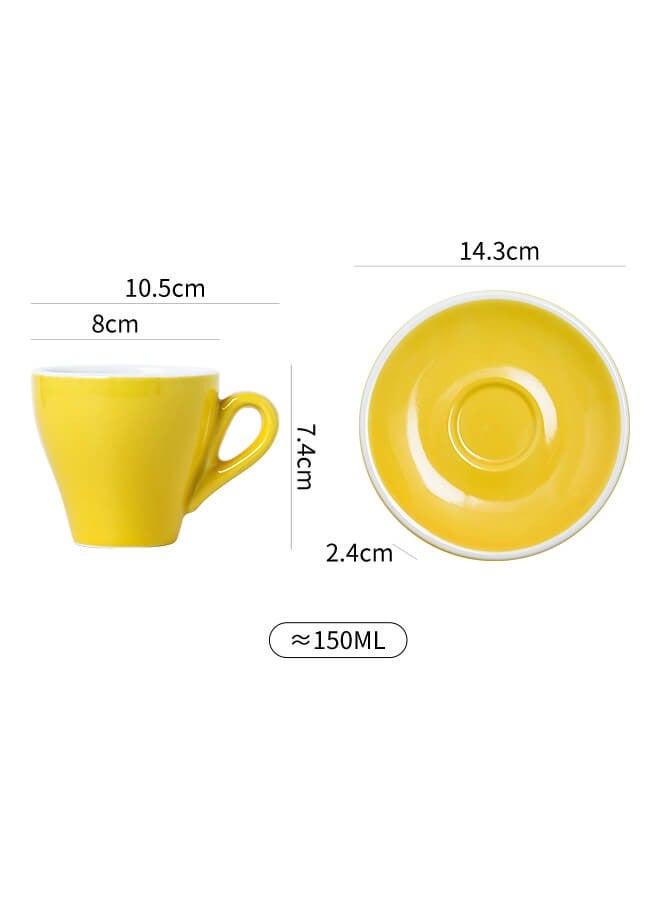 Shuer Ceramic Coffee Cup, Espresso Coffee Cup，Cup and Saucer Set Suitable for Home Office Restaurant Gifts Garden Party Home Afternoon Tea Set - Image 5
