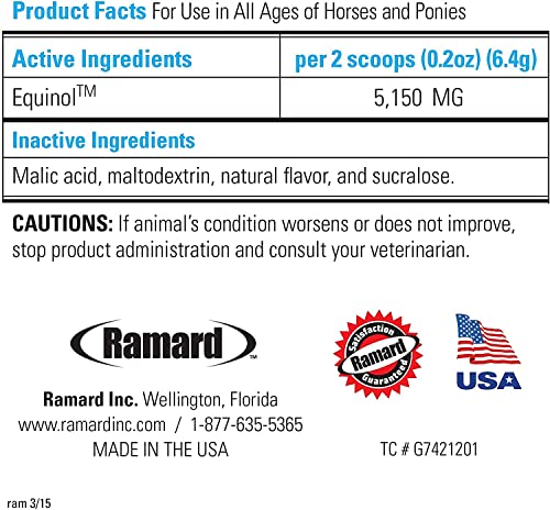 Ramard Total Equine Relief - Total Horse Joint Supplement for Total Body Equine Relief Powder, Tendon & Joint Health, Alleviating Swelling & Discomfort, Boosting Performance & Training 18oz Tub - Image 4