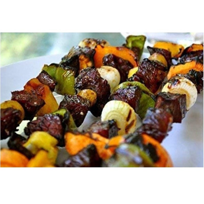 BTR Bharat Skewers/Kabab Seekh Stainless Steel Barbeque Grilling Stick, for KABAB/Paneer Tikka (Silver-5mm Heavy Stick) (Pack of 6 Pieces) (16 inch Square Shape Rod 4 inch Wooden hendle 5mm Stick) 6 ps - Image 4