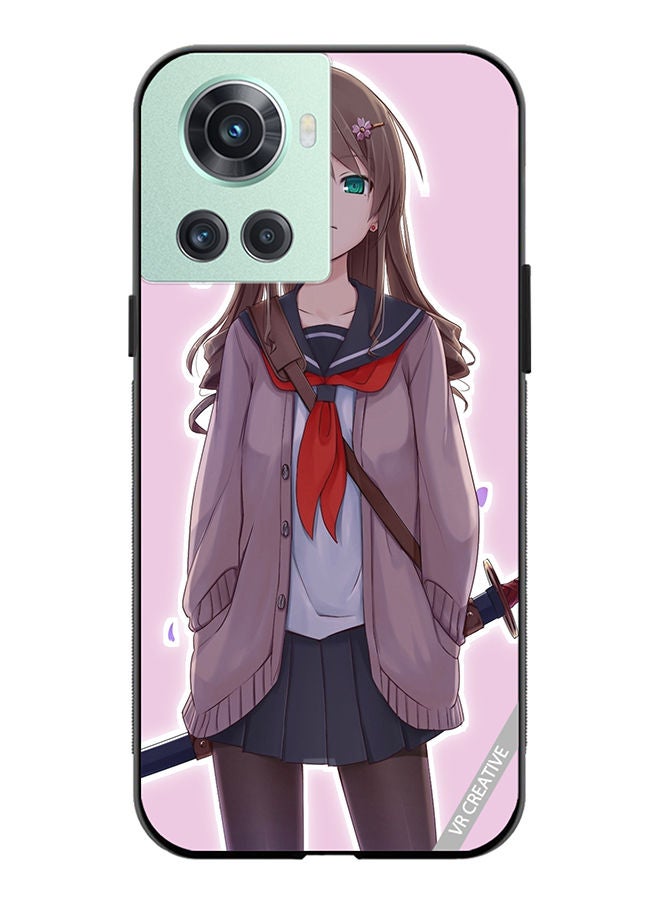 VR CREATIVE Protective Case Cover For OnePlus 10R Anime Girl Design Multicolour - Image 1