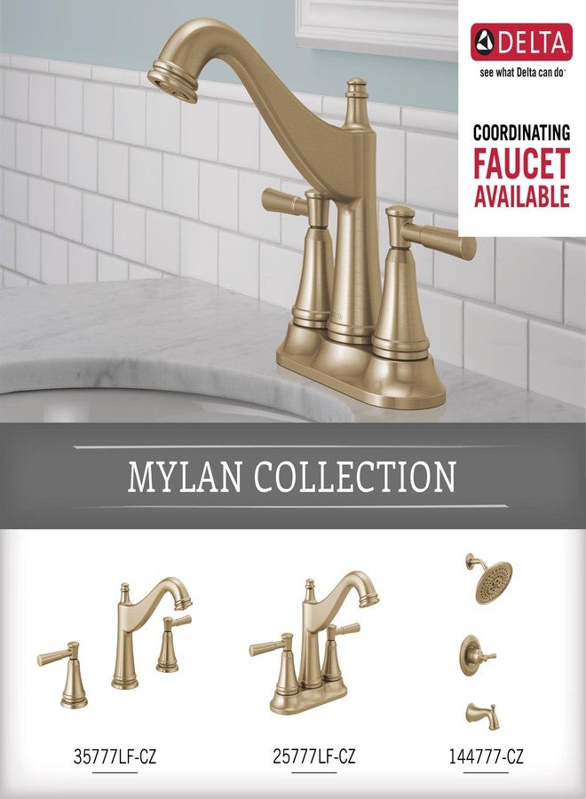 Delta Mylan (1-Pack) Toilet Paper Holder Champagne Bronze Pivoting Tissue Roll Rod, Organization and Storage, Wall Mounteded Gold Bathroom Accessories MYN50-CZ - Image 3