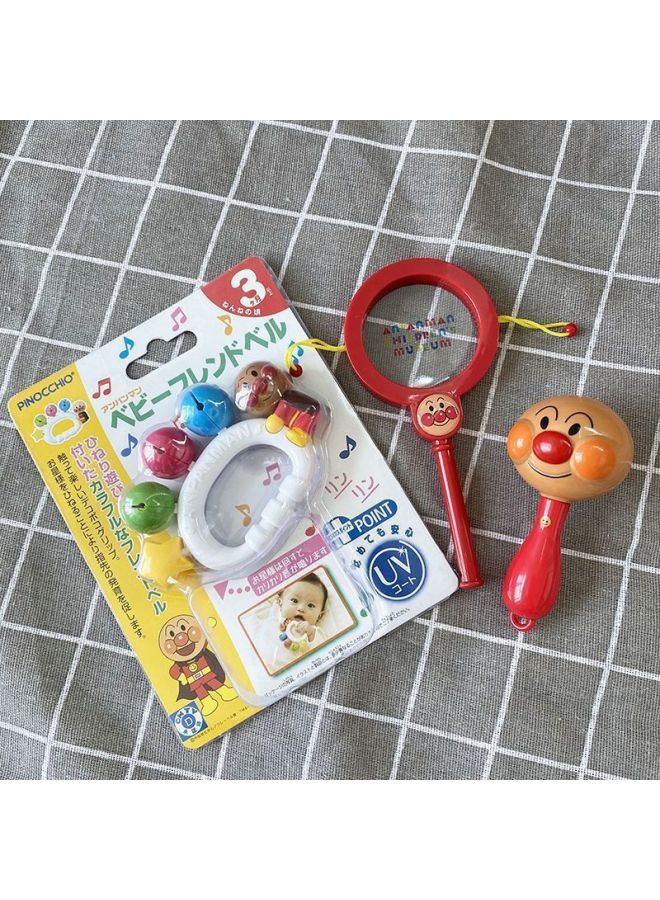 Bread Superman Newborn Baby Hand Rattle Sand Hammer Rattle-Month Grasping Toy For Toddlers-Colour:❤Hand Bell + Rattle + 1 Sand Hammer❤ - Image 1