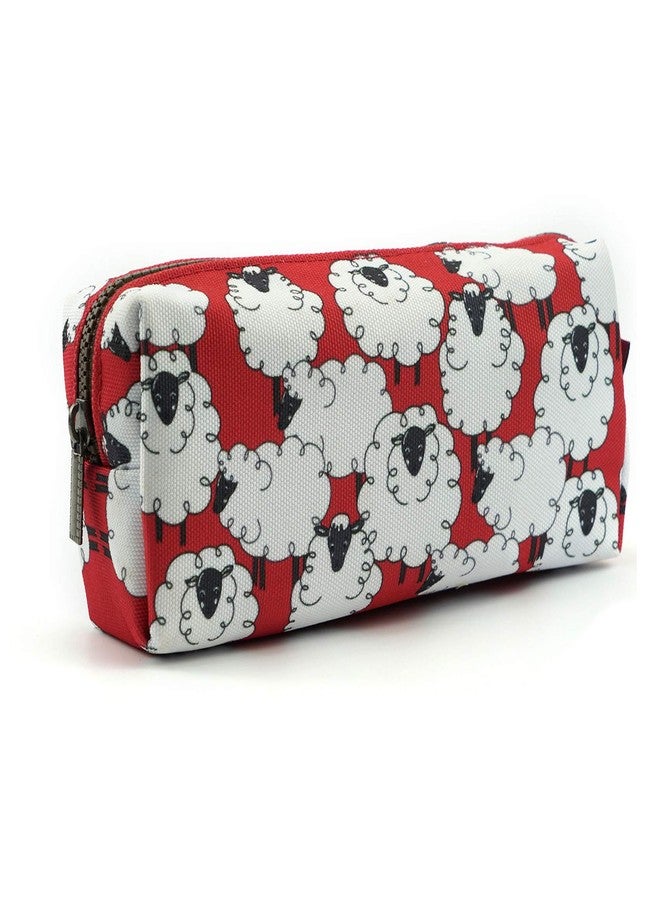 LParkin Sheep Canvas Pencil Case Kawaii Pen Bag Pouch Stationary Case Makeup Cosmetic Bag Gadget Box - Image 1