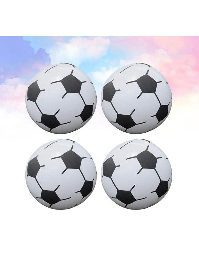 NUOBESTY 4Pcs Soccer Beach Balls Inflatable Blow Up Football Game Beach Pool Party Toys For Children Adults  - Image 3