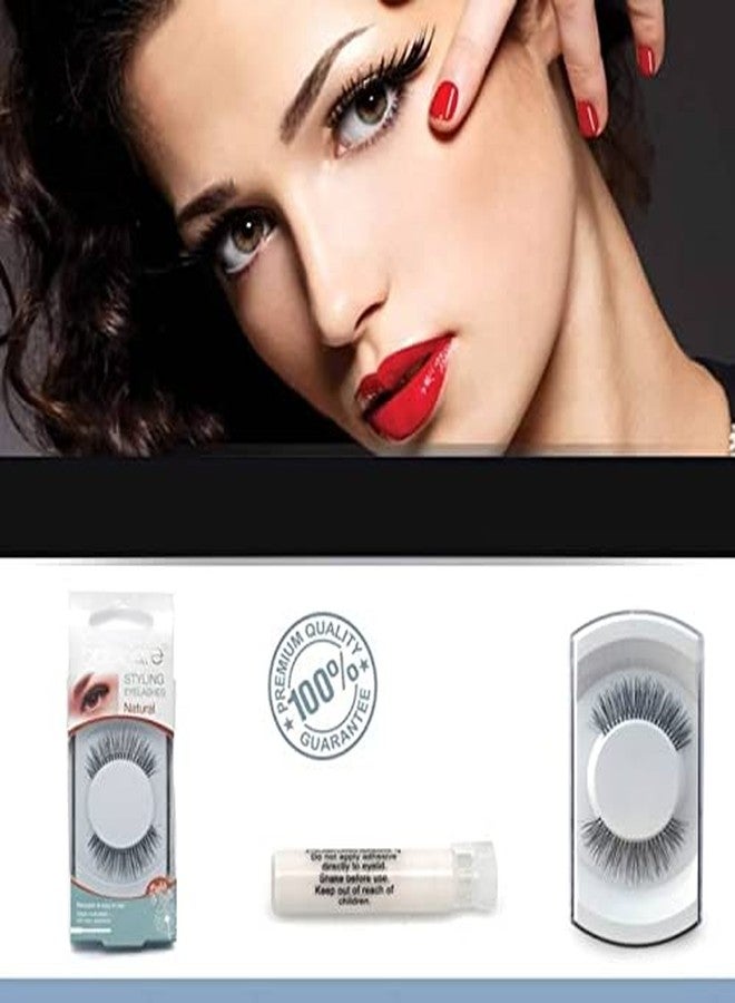 Basicare Styling Eyelashes, False Eyelashes Natural Look Reusable Fake Eyelashes For Women, Adhesive Included, Style 19182 - Image 2