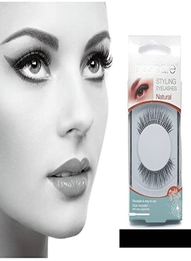 Basicare Styling Eyelashes, False Eyelashes Natural Look Reusable Fake Eyelashes For Women, Adhesive Included, Style 19182 - Image 5