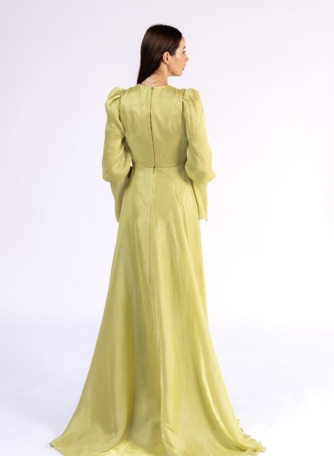 Fashonara Layered Ruffled Dress with Bowed Sleeves - Image 3