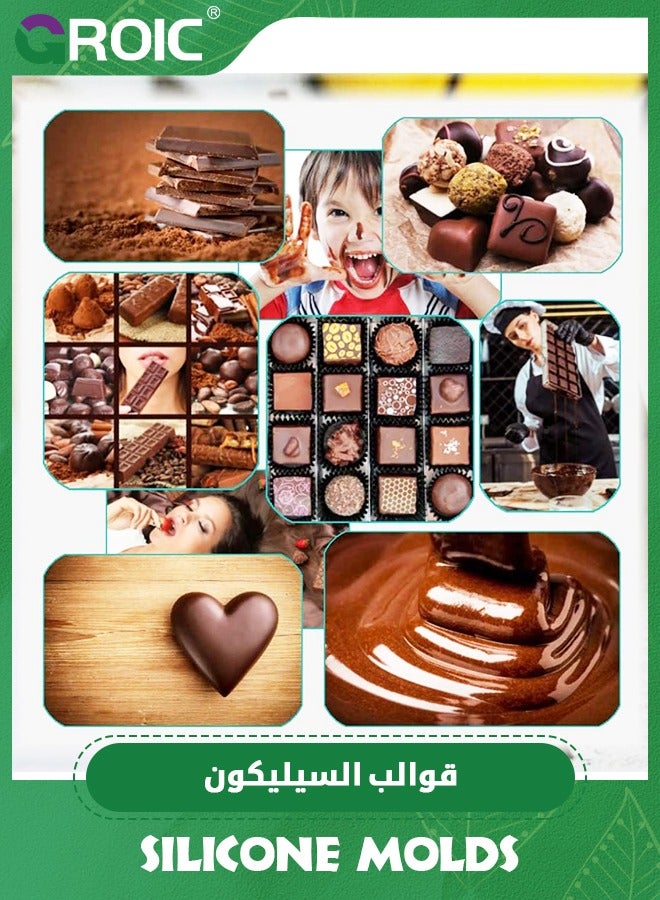 GROIC 6 Pcs Cute Silicone Molds - Fancy Shapes Small Chocolate Molds - Non-Stick, Candy Molds - Mini Chocolate Molds Silicone Trays for Cake Decorating,Cake Mold,Dessert Supplies - Image 5