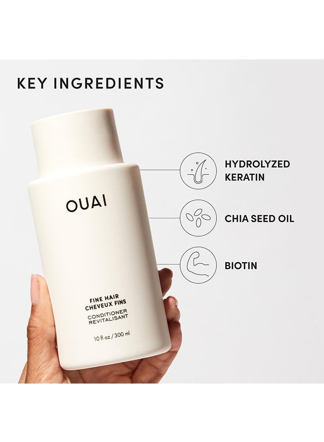 OUAI Fine Conditioner-Volumizing Fine Hair Conditioner，Adds Softness, Bounce and Volume，300ml - Image 5