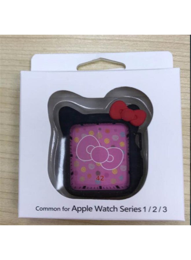 For Iwatch3 For Apple Watch Case For Apple Watch TPU Soft Case Hello Kity-Color:Generation II Generation III  Red + Red-Exterior Dimension:42mm - Image 5