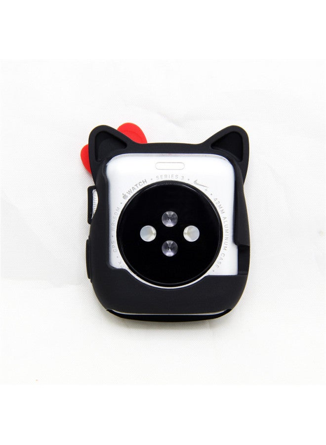For Iwatch3 For Apple Watch Case For Apple Watch TPU Soft Case Hello Kity-Color:Generation II Generation III  Red + Red-Exterior Dimension:42mm - Image 2