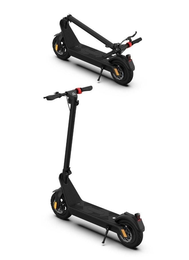 Crony X9 Plus 500W High Speed E-Scooter for Adults Foldable Portable Up to 45-60Kilo/H Speed, 10’’ Off-Road Tires, 35-65KM Range, 36V/15.6AH Battery, LCD Display, LED Headlamp, Dual Disc Brakes, and Aluminum Alloy Frame Commuter Electric Scooter. Ideal for Urban Mobility, Last-Mile Commuting Skateboard, and Off-Road Adventures. Features Hydraulic Brakes ebike, Bluetooth Connectivity, Mobile App Integration, Shock-Absorbing Tires, and a 120KG Weight Capacity. Fast-Charging, Lightweight, and Ergonomic Design for a Smooth, Safe Ride，Black  - Image 4