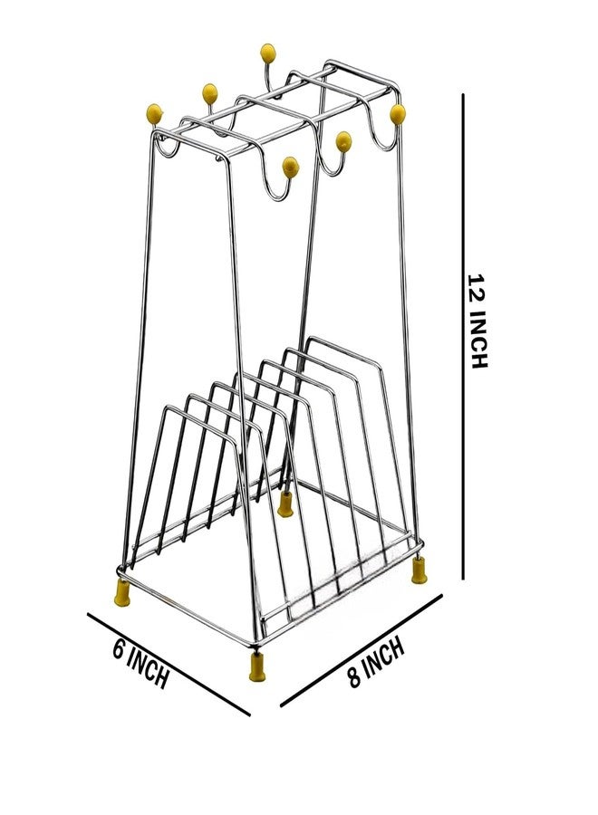 STANDIFY® 6 Cup Saucer_D_Stnfy Dish Rack Stainless Steel Heavy Duty Plate Stand Kitchen Multi-Purpose Dish Rack for Sink & Countertop. - Image 5