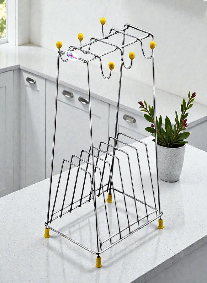 STANDIFY® 6 Cup Saucer_D_Stnfy Dish Rack Stainless Steel Heavy Duty Plate Stand Kitchen Multi-Purpose Dish Rack for Sink & Countertop. - Image 1