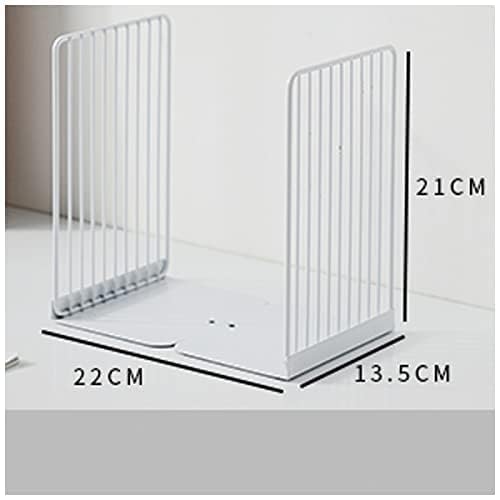 oddpod™ Stria Metal Bookends for Office Decor/Book Shelf/Living Room/Home Décor 7704 8.5" - White - Image 4