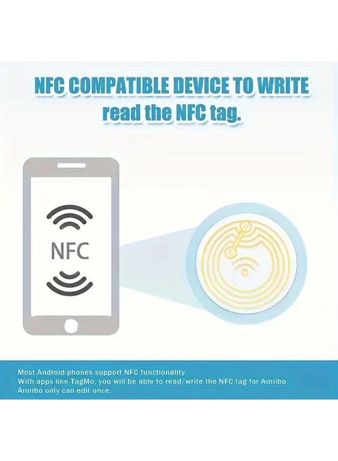 50 قطعة من علامات NFC Ntag215 فارغة قابلة للبرمجة ملصقات متوافقة مع الهواتف الذكية والأجهزة اللوحية - Image 3
