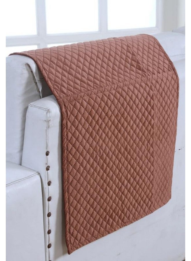 Nendle Latest Quilted Velvet Universal Protector Sofa Cover 3 Seater and 2 Seater|Sofa Cover L Shape 5 Seater Velvet for Living Room with Handle Cover (Copper, Pack of 2) - Image 5