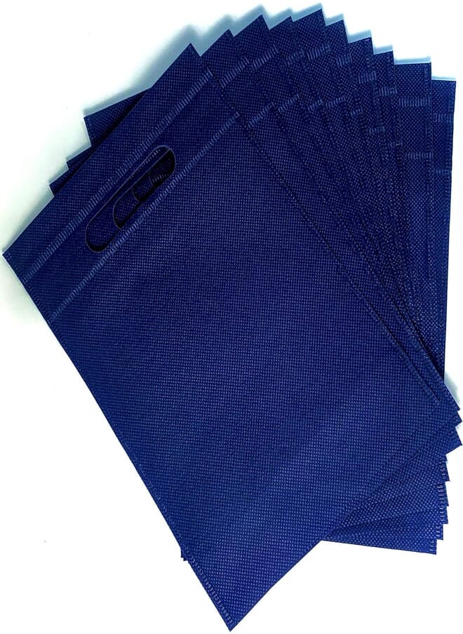 Generic Canvas Gift Bag - 10 pcs - Navy Blue - 30x20 cm 