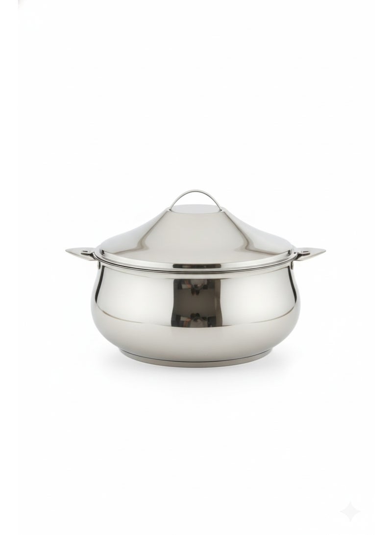 Elegant Steel Hot Pot – 3500ml – Polished Design - Image 1