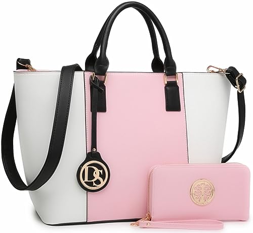 Dasein Satchel Purse Handbag for Women Large Shoulder Work Tote Bag With Matching Wallet - Image 1