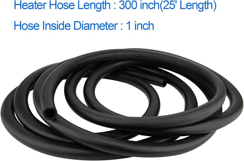 CMOOD 1 Inch Heater Hose, Safety Stripe Standard Straight Heater Hose 28420, 25' Length, Flexible Pipe - Image 4