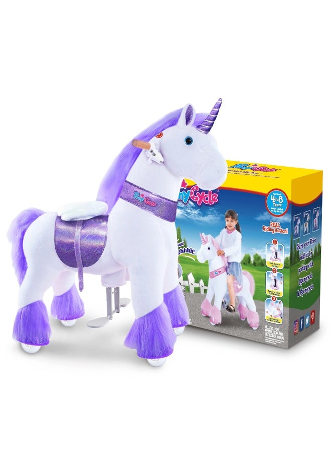 PonyCycle Purple Unicorn Ride-On Toy (M, 4-8 years, Purple) - Image 1
