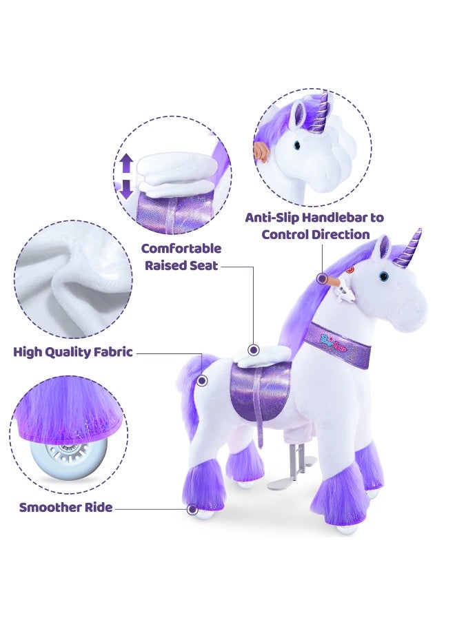 PonyCycle Purple Unicorn Ride-On Toy (M, 4-8 years, Purple) - Image 3